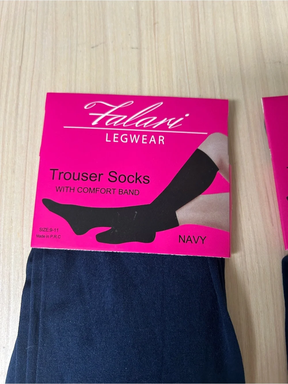 Falari Legwear Navy Trouser Socks Size 9-11 Comfort Band 3 Pair Lot New